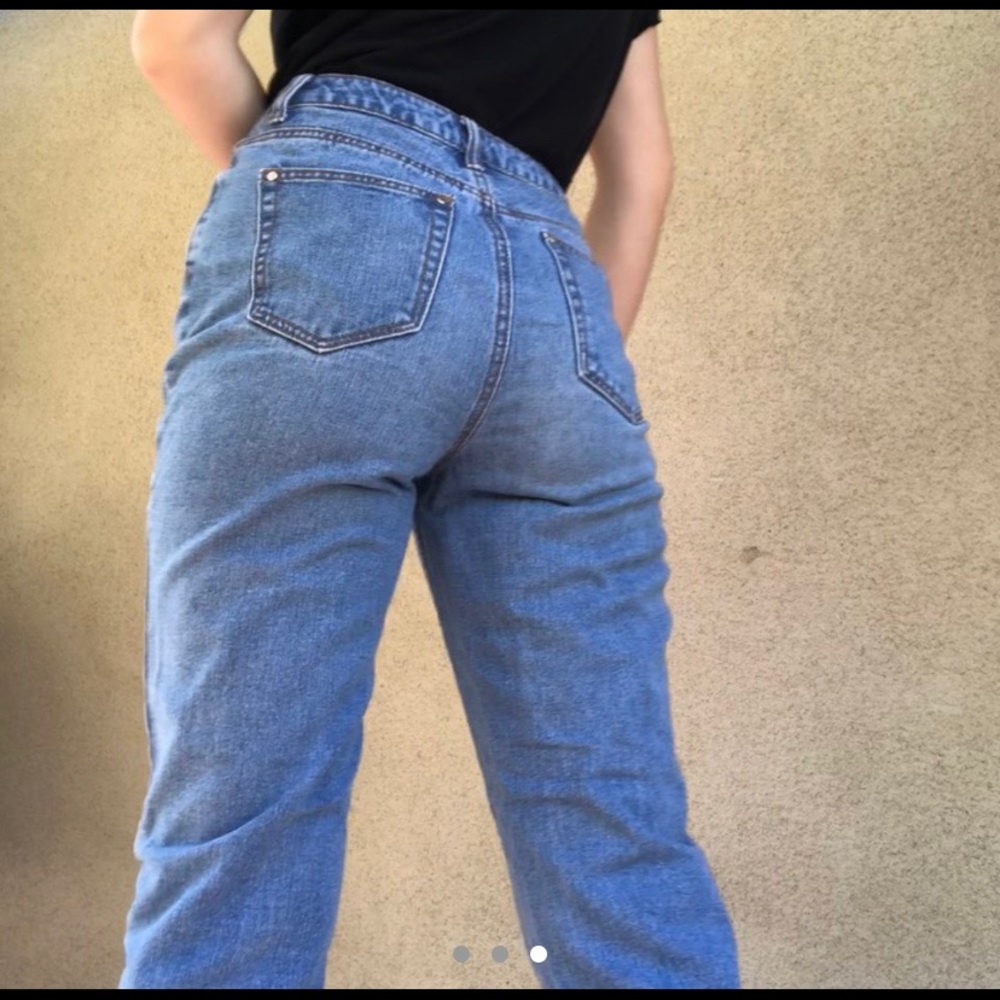BooHoo high waisted straight leg jeans - Picture 3 of 4